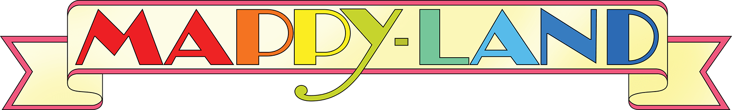 Mappy-Land logo for NES